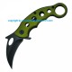 1065 SS Green Spring Assisted Karambit Tactical Folder Open Pocket Survival Knife